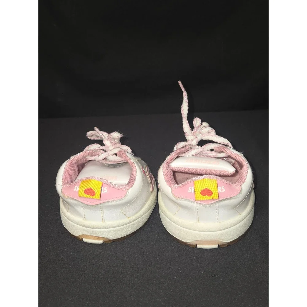 Skechers Build a Bear Workshop White‎ Pink Heart Flower Toddler Shoes